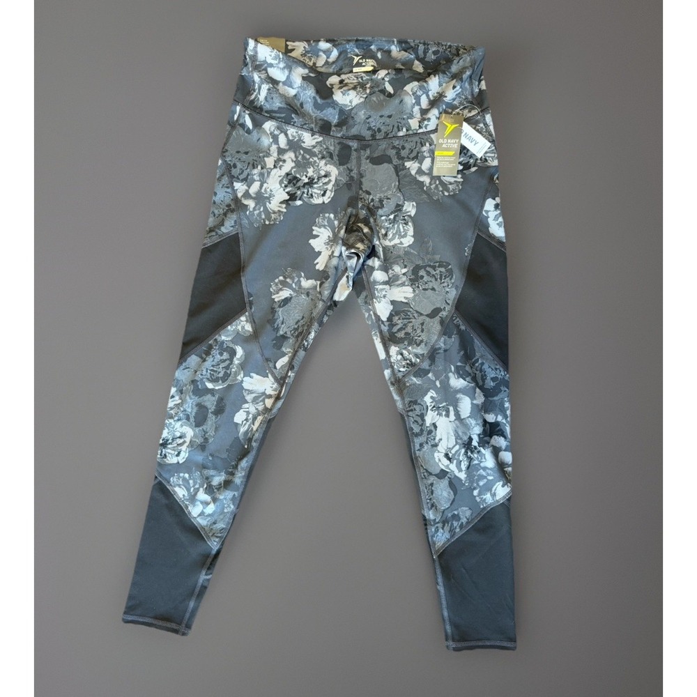NWT Old Navy Active Go Dry Leggings Black And White Womens‎ XL